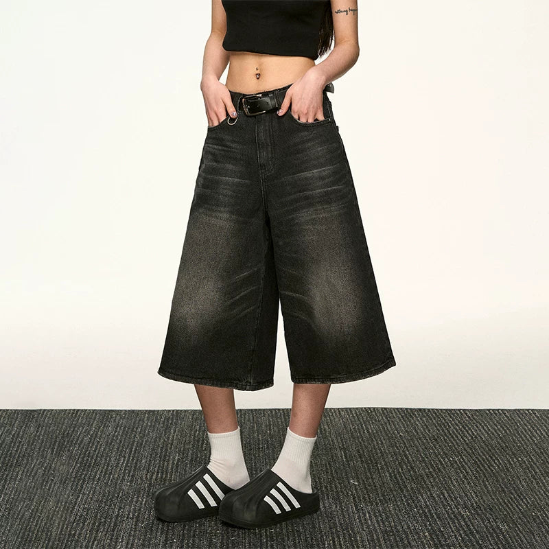 Aaisup Loose Straight Versatile Skinny Wide Leg Pants