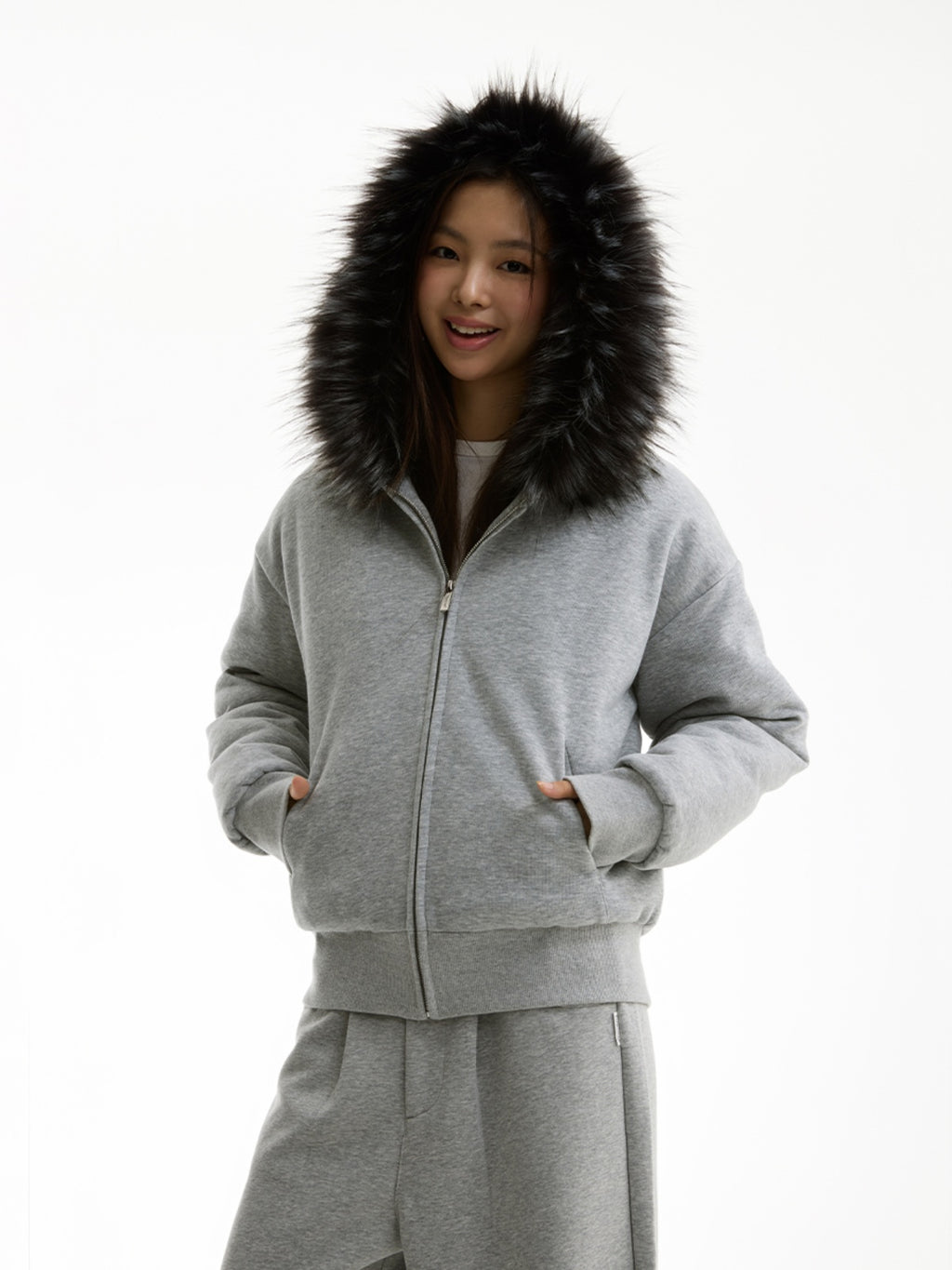 FUNKYFUN Plush Cotton Thickened Cotton Jacket