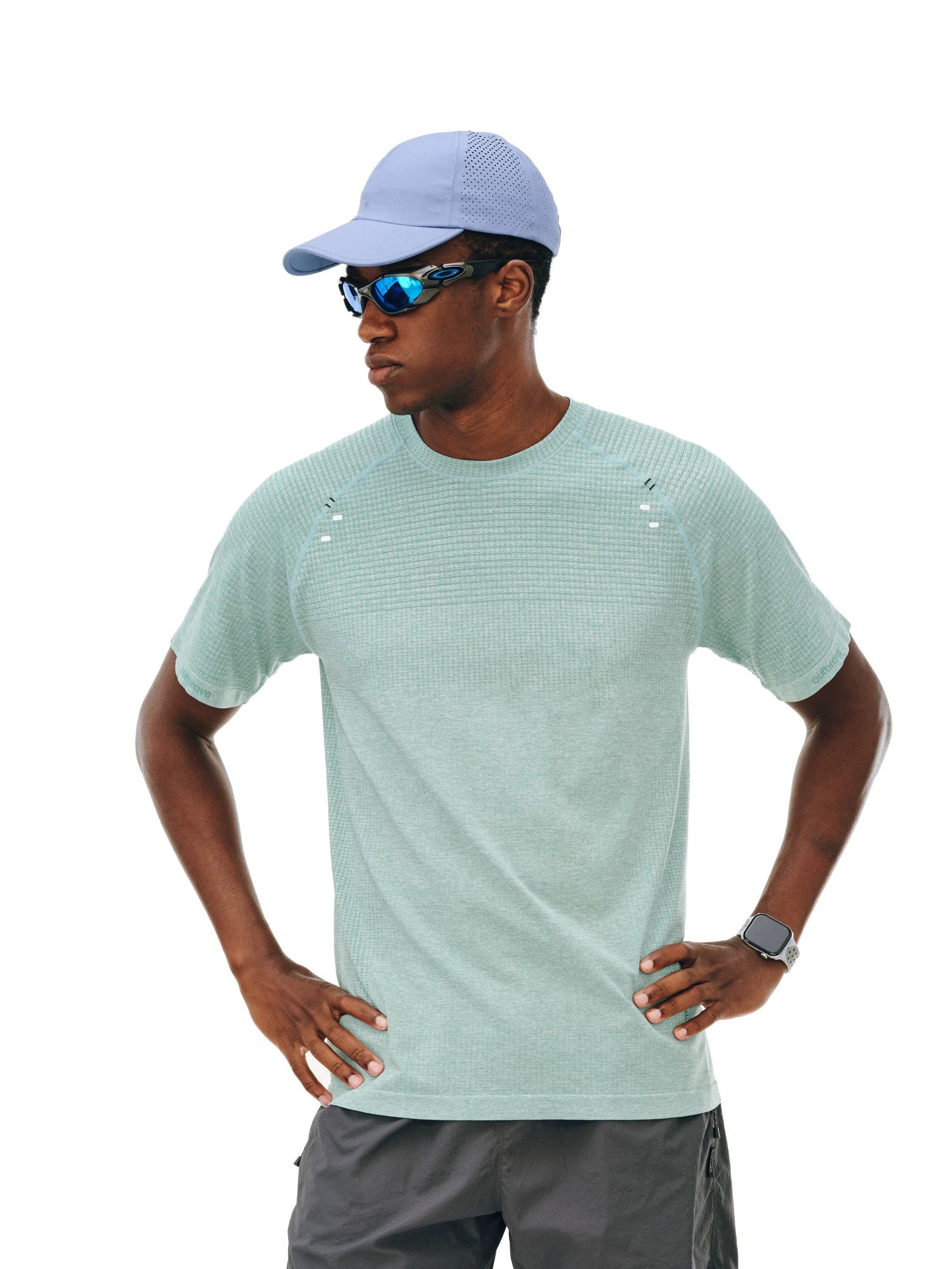 FPA Sports Striped Round Neck Breathable Tee