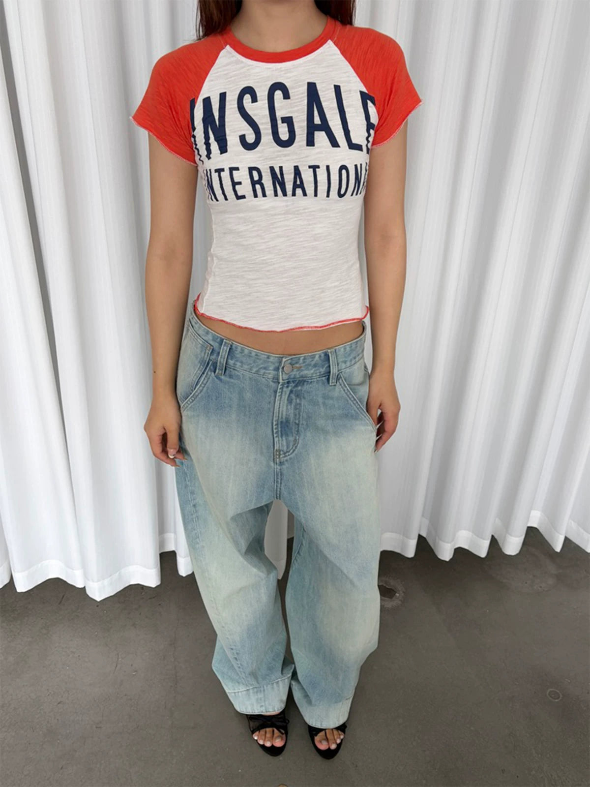 InsGale Slim Fit Rough Sleeve Tee