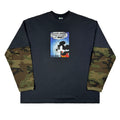 ComicTree Camouflage Fake Two Piece Cartoon Mickey Crew Neck Long Sleeve