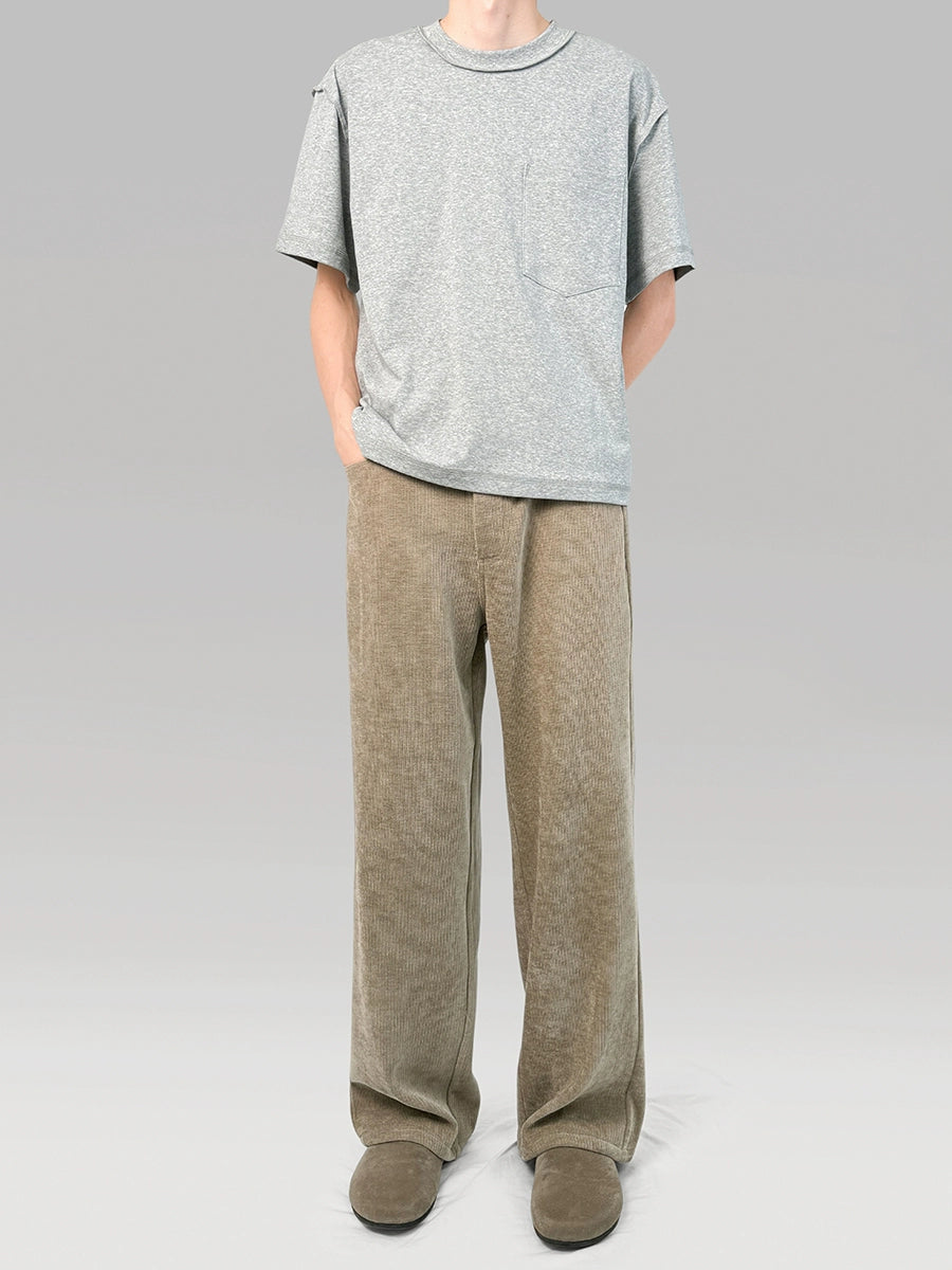 PLUS NO LOGO Corduroy Vertical Loose Straight-leg Pants