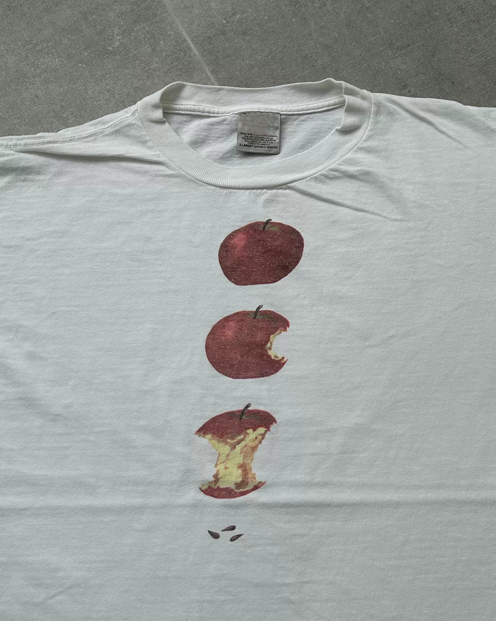 Wang Youbing Apple Printing Loose Casual Tee