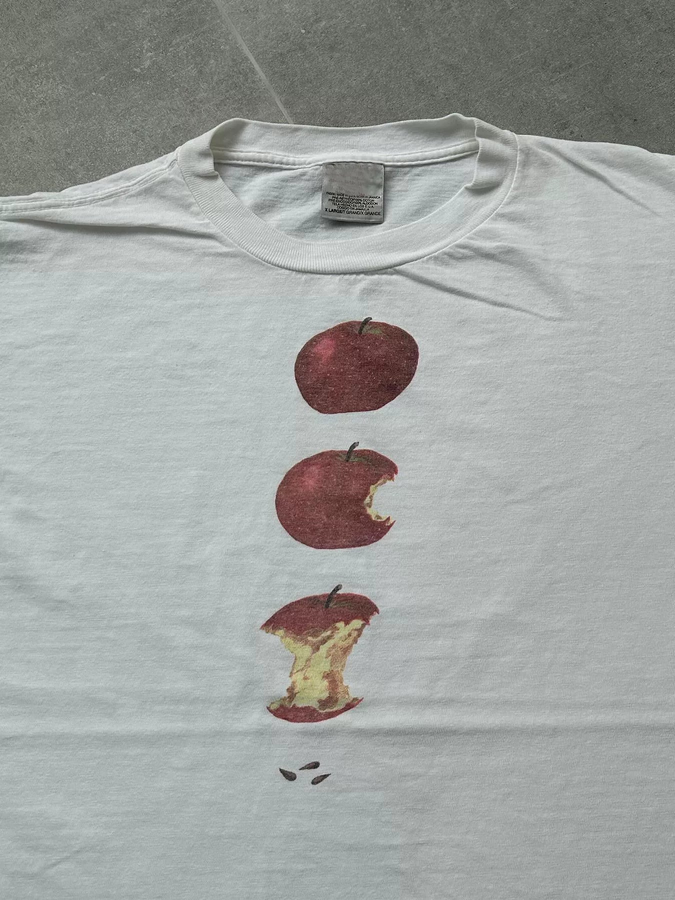 Wang Youbing Apple Printing Loose Casual Tee