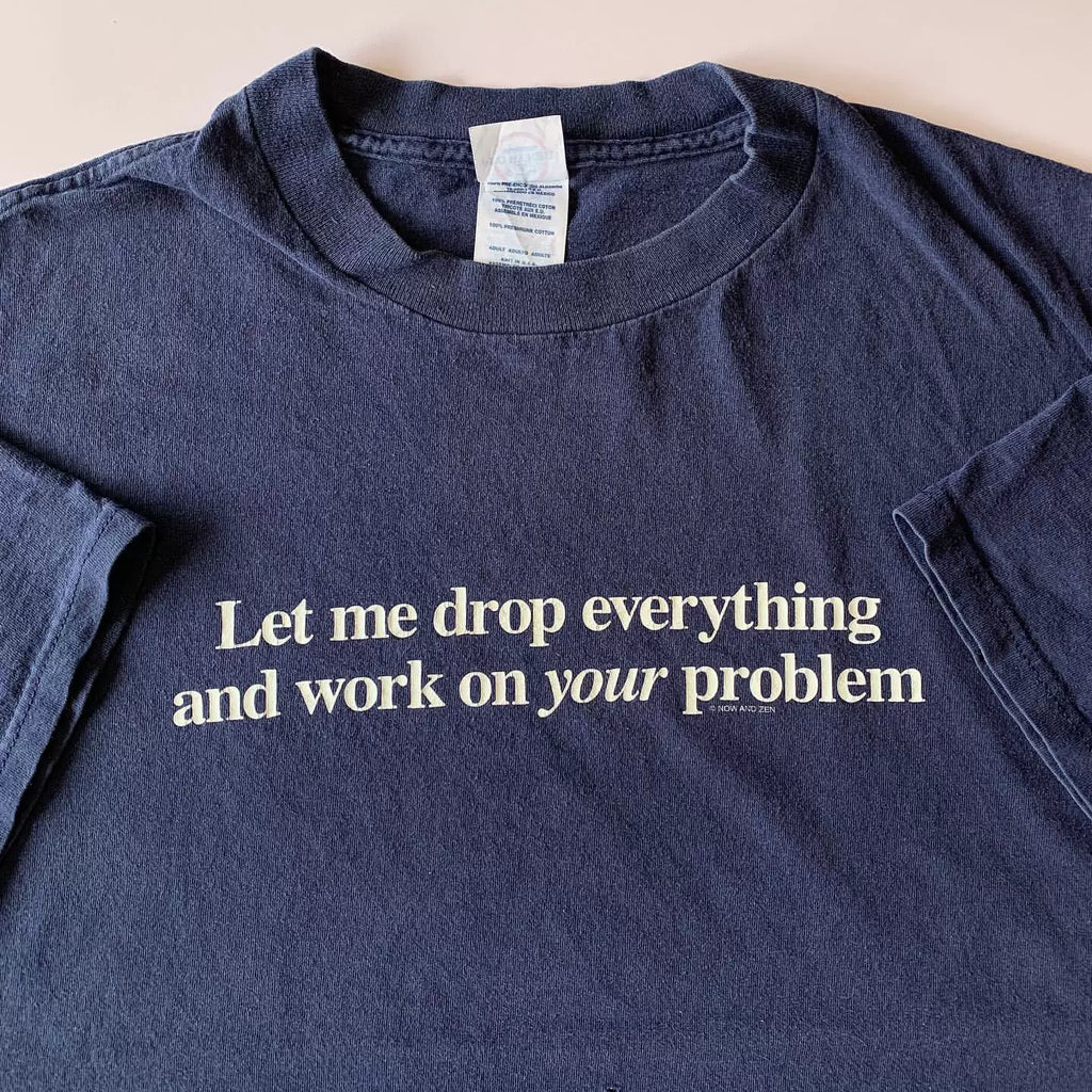 Wang Youbing Fun Slogan Casual Tee