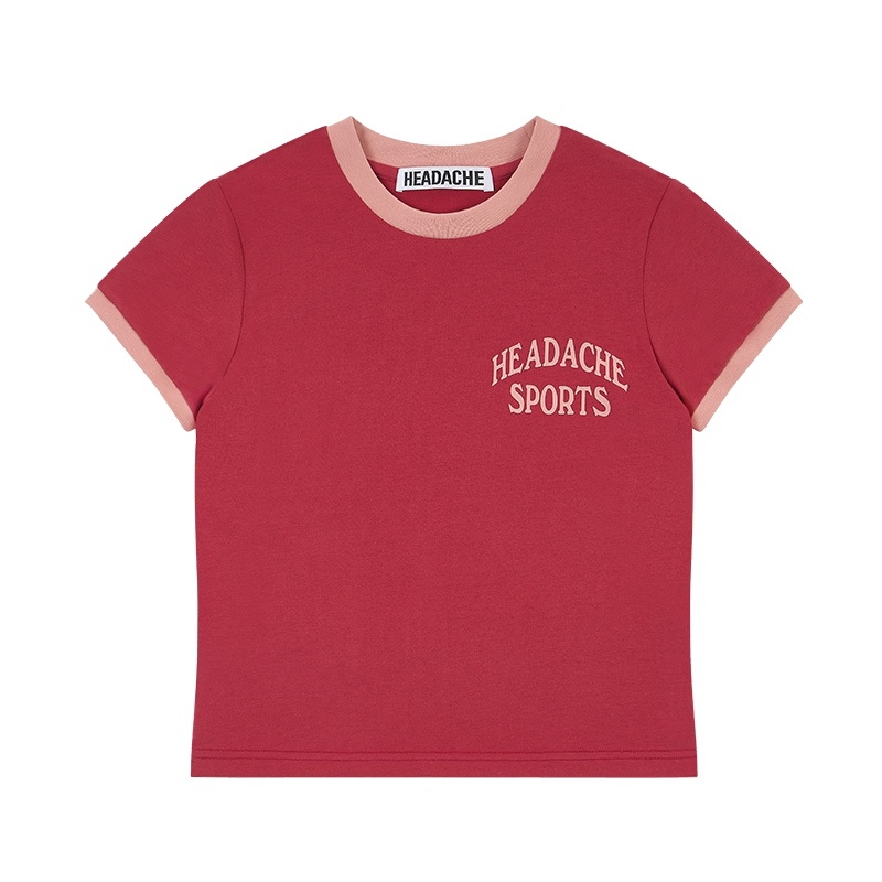 HEADACHE Front Shoulder Slim Fit Casual Tee