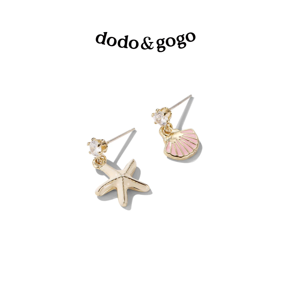 DODOGOGO Shell Starfish Earclip Earrings