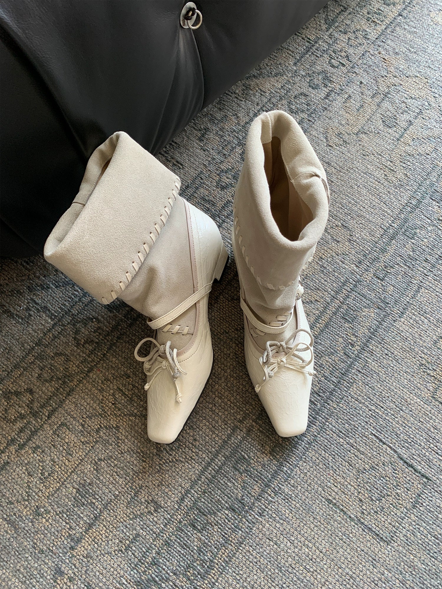 Milooey Leather Platform Boots