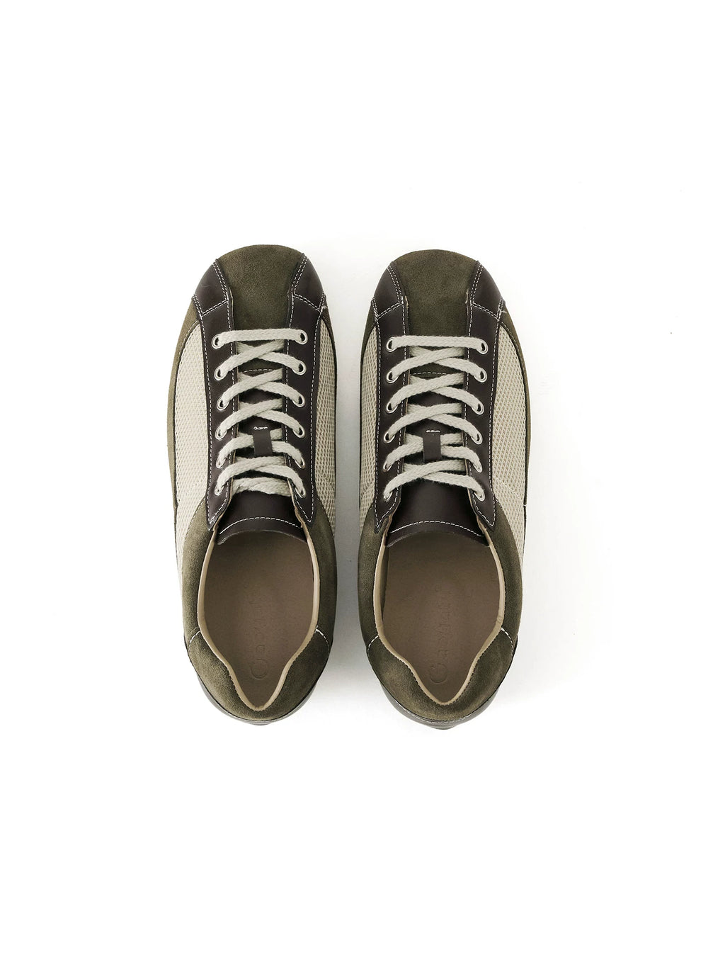 LIVINGTOWN Versatile Round Head Lace-up Color-matching Striped Casual Shoes