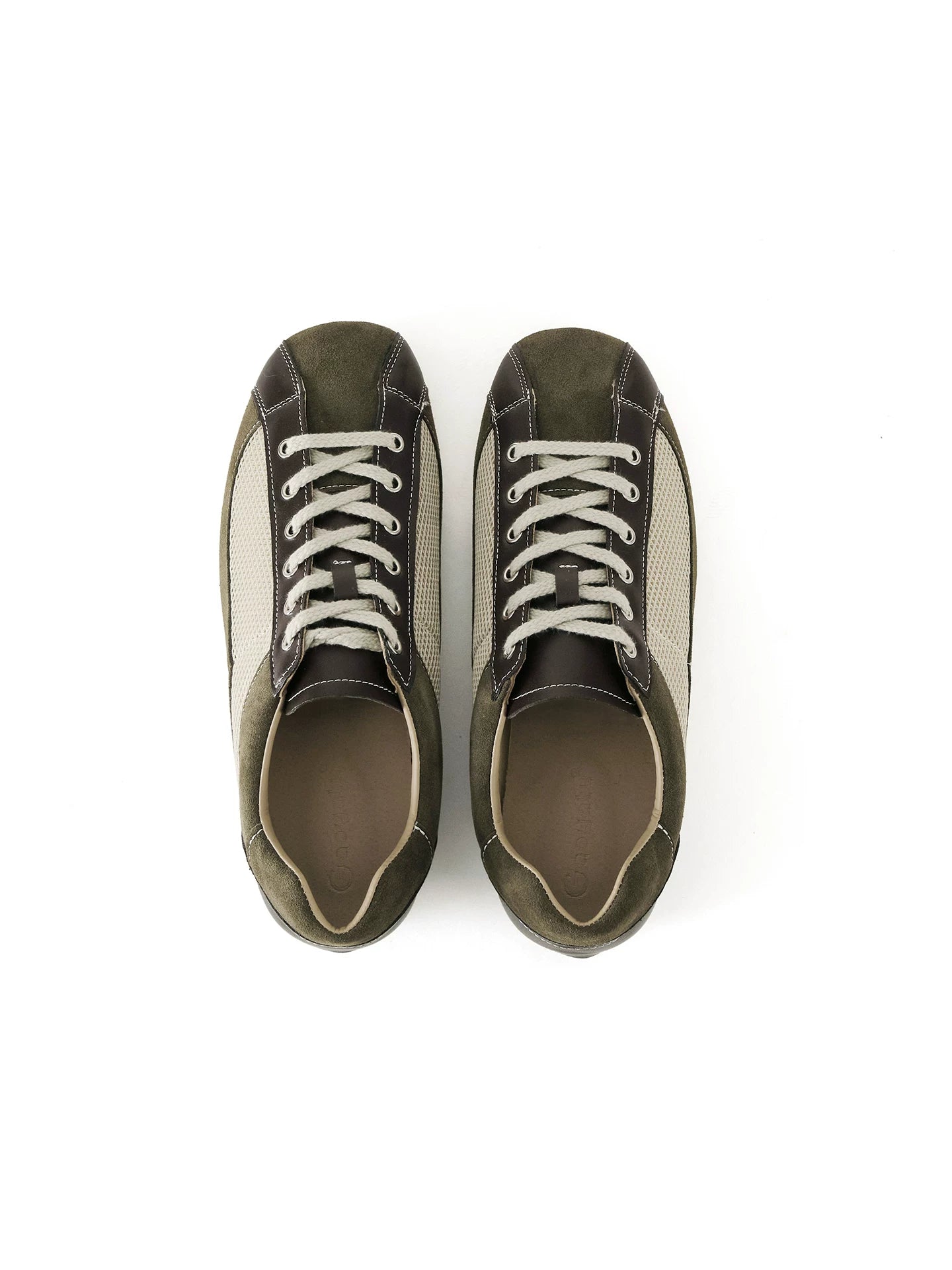 LIVINGTOWN Versatile Round Head Lace-up Color-matching Striped Casual Shoes