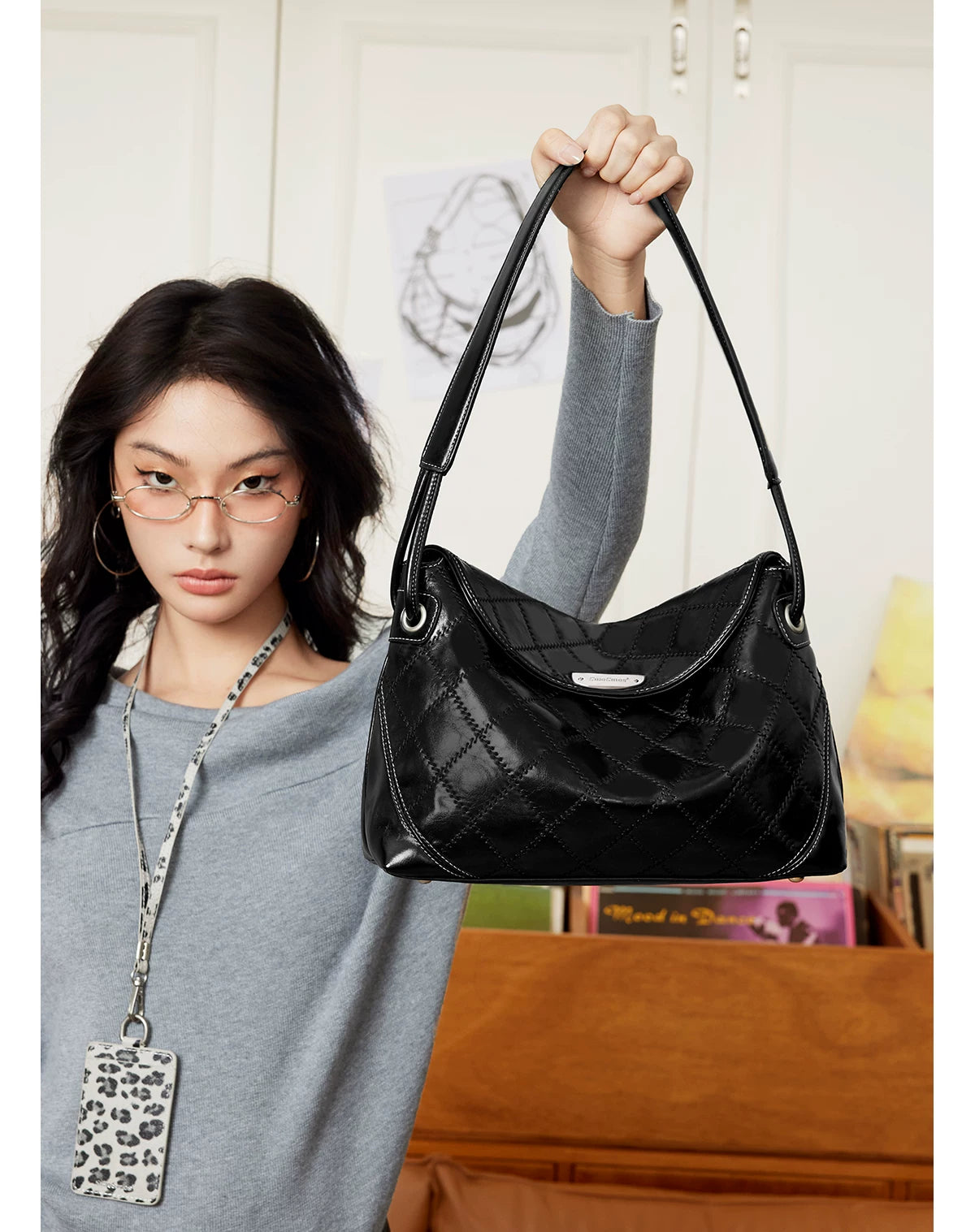 SmoSmos Temperament Fashionable Shoulder Rhombus Bag