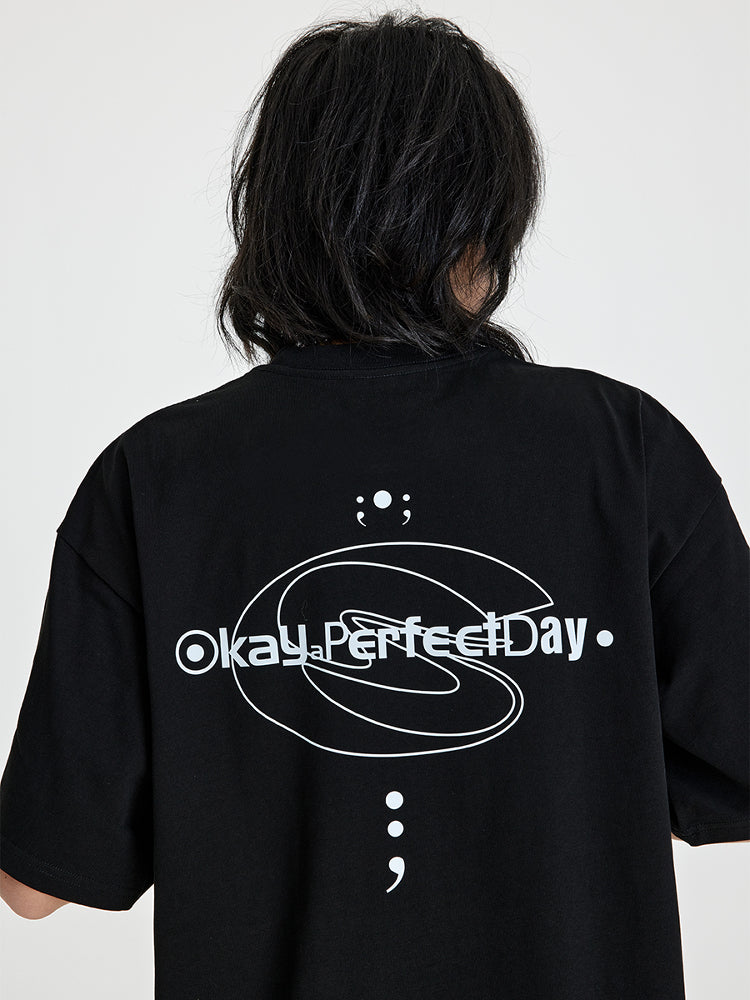 (NMK)  six-channel symbol black Tee