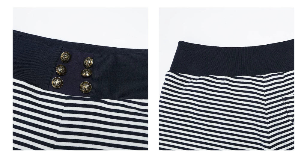 Audwyn Vintage Splicing Pocket Low Waist Straight Pants