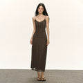 Ariseism Slim Fit Suspender Plaid Skirt