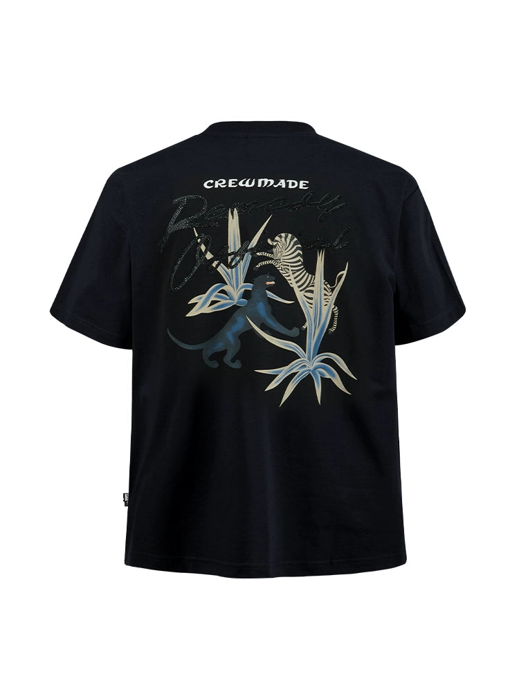 Remedy Black Panther Hot Diamond Tide Brand Loose Tee