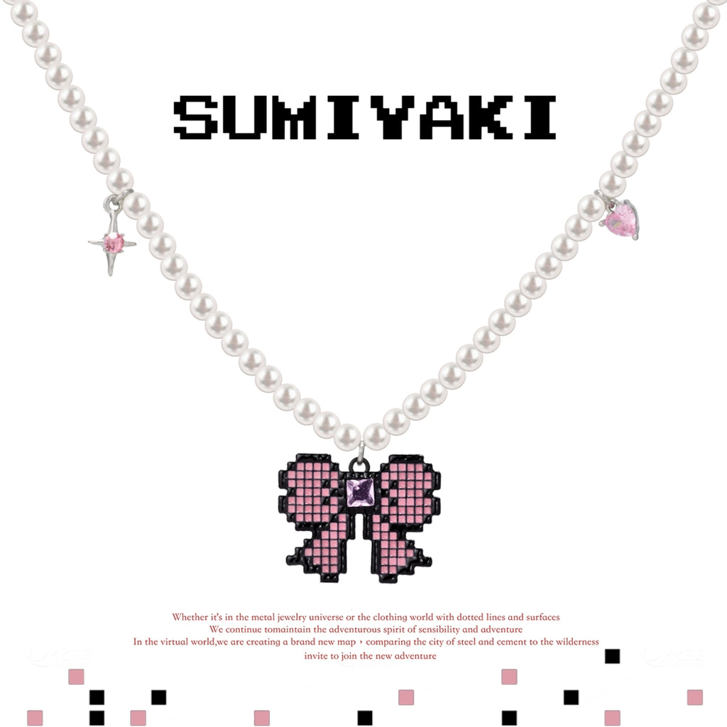 SUMIYAKI Bow Pearl Necklace