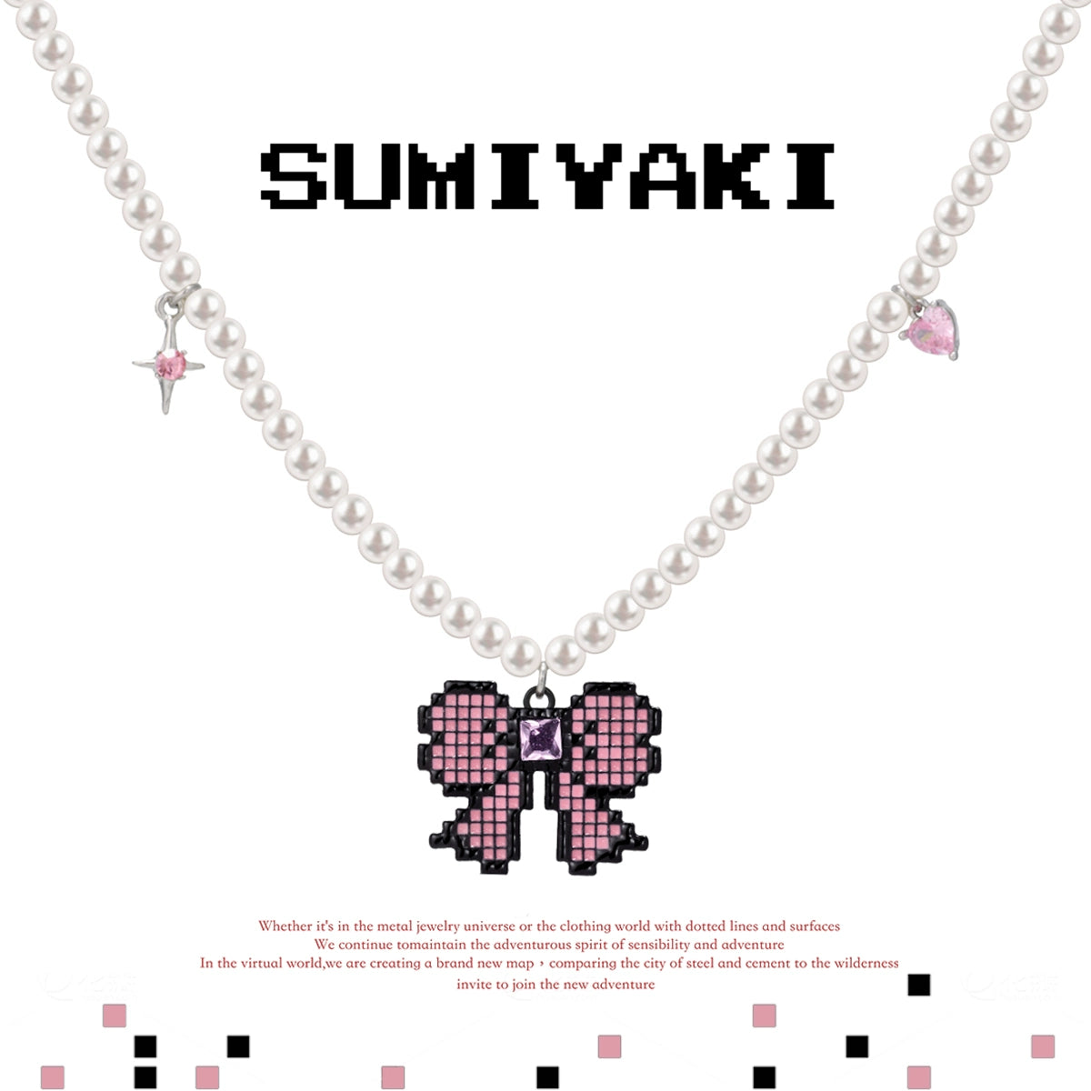 SUMIYAKI Bow Pearl Necklace