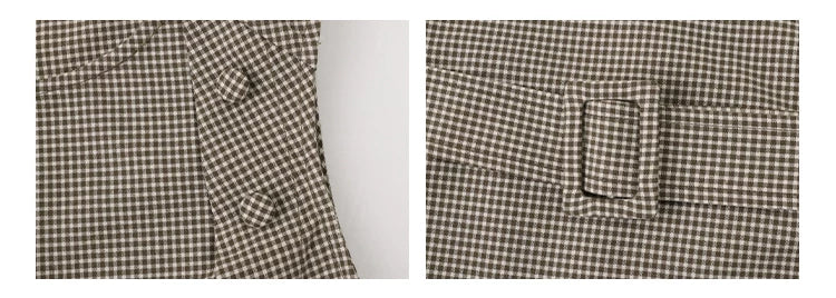 VOOE Vintage Plaid Belt Vest Dress