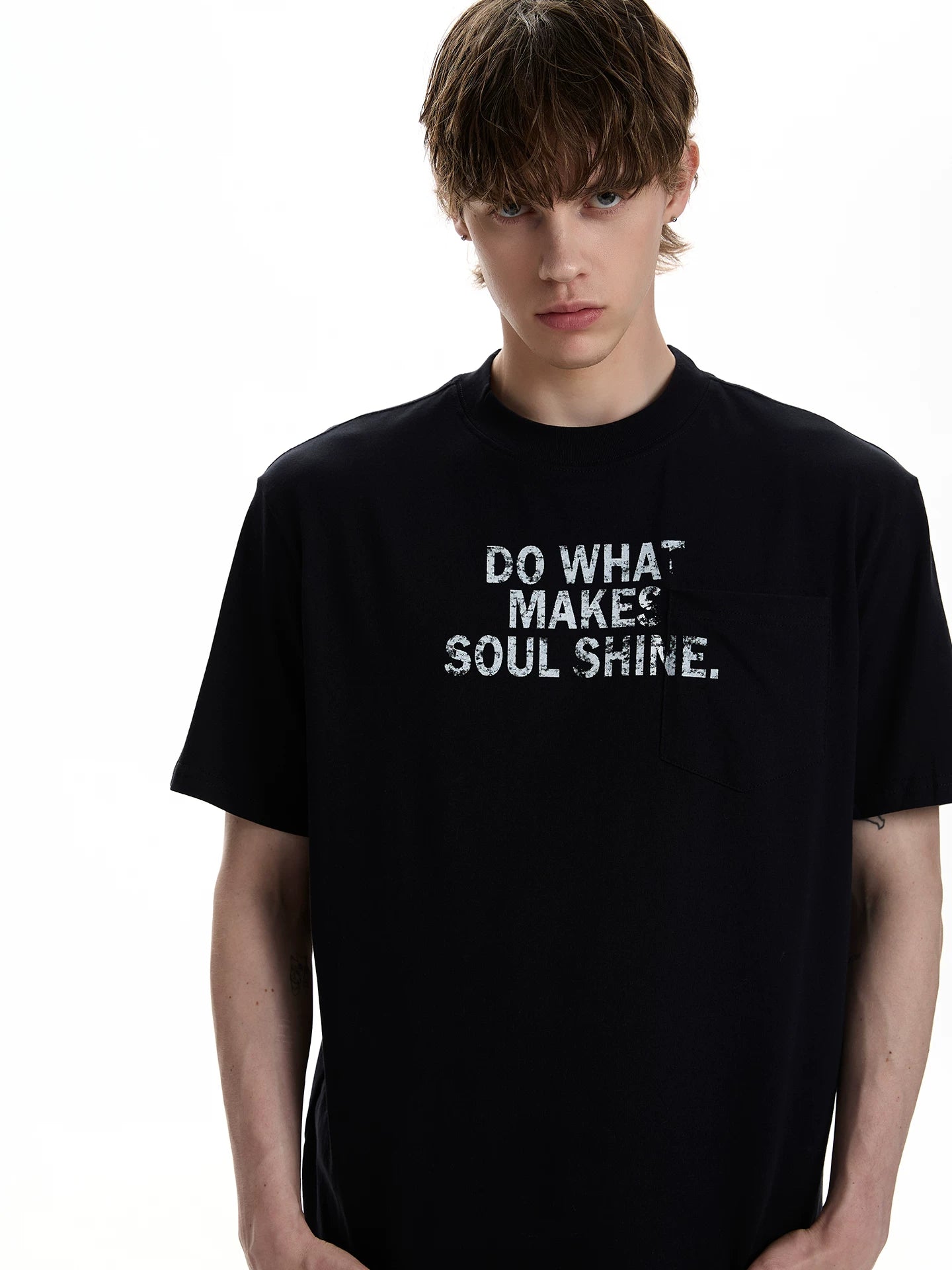 A PUEE Retro Slogan Print T-Shirt – Loose Fit Casual Streetwear