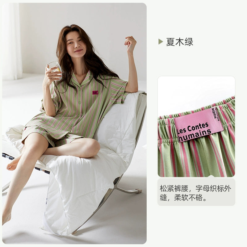 Yuenei Old Money Style Casual Home Pajamas