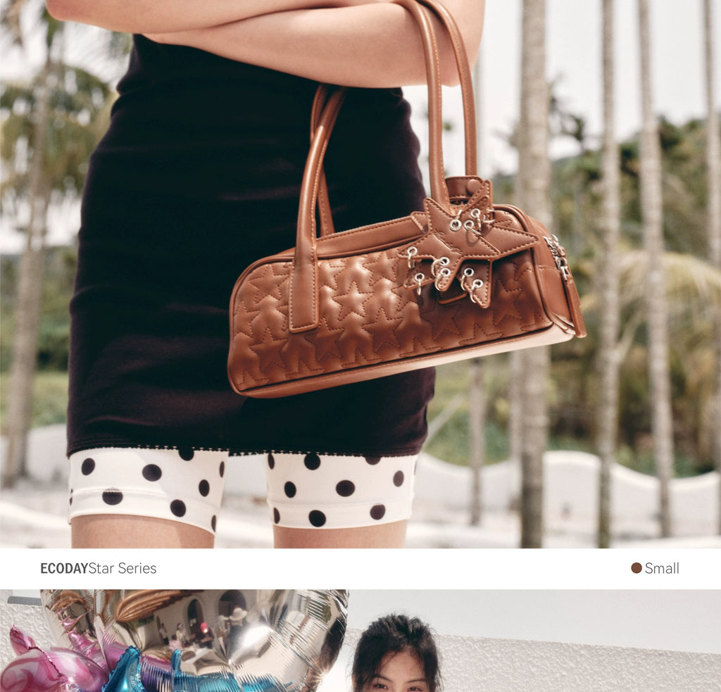 ECODAY Star Printed Handheld Shoulder Bag
