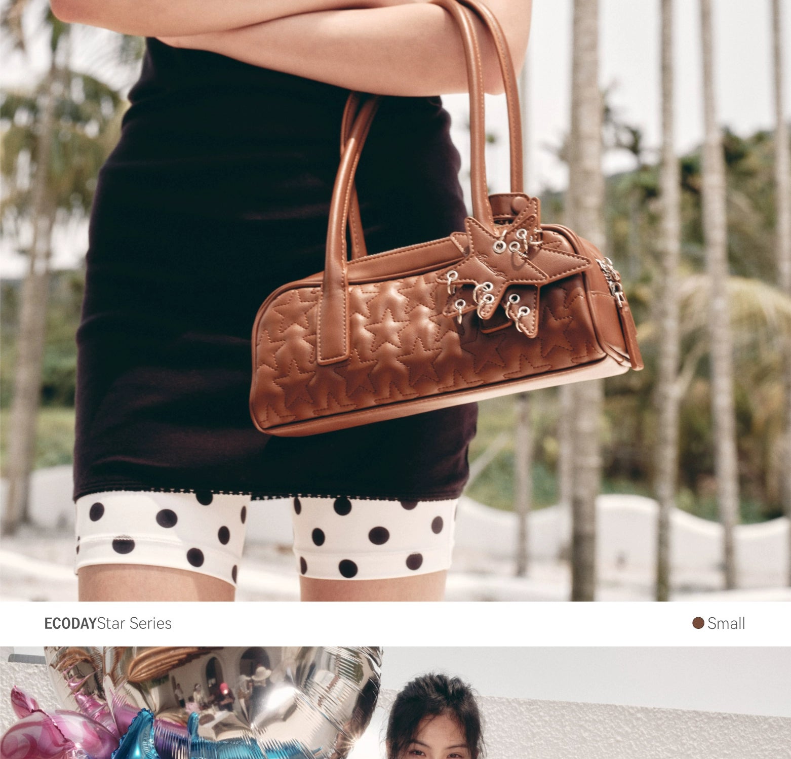 ECODAY Star Printed Handheld Shoulder Bag