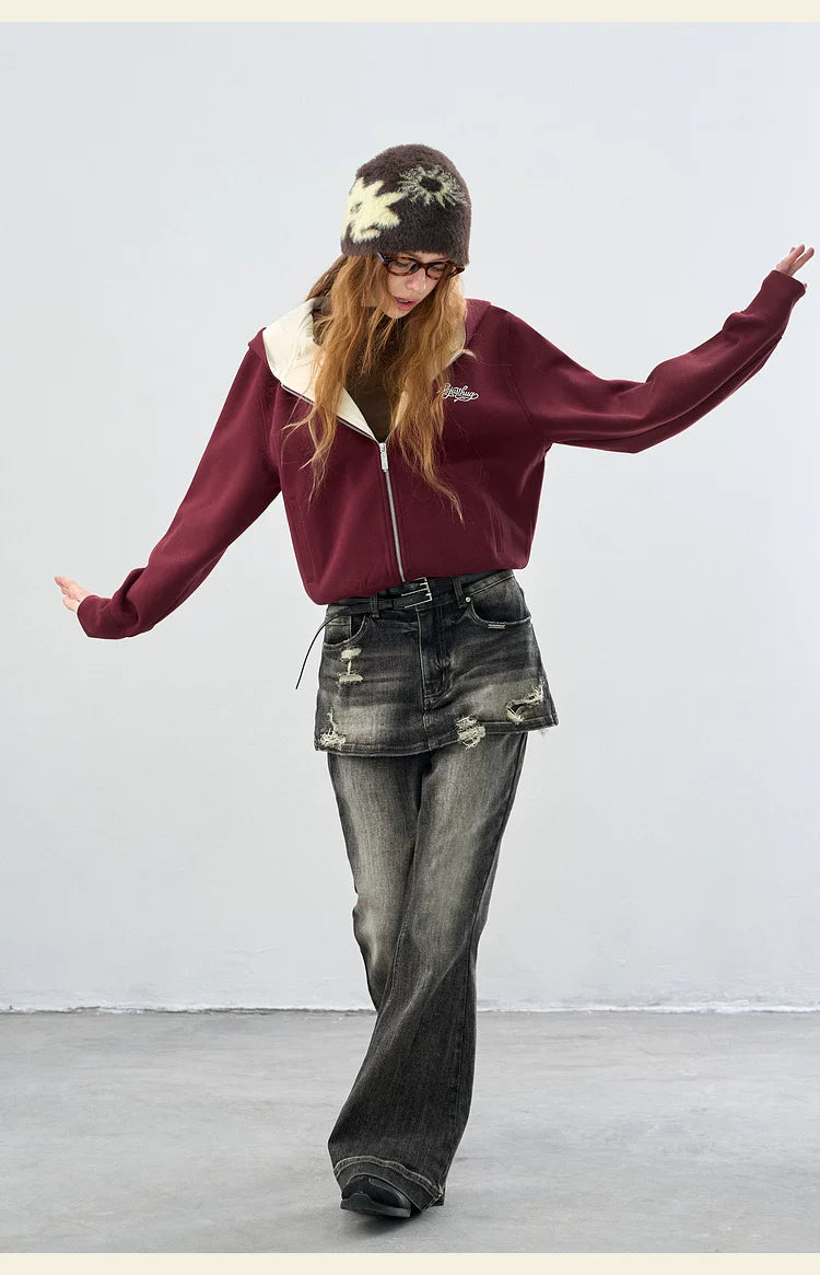BJHG Little Devil Hooded Cardigan Sweater