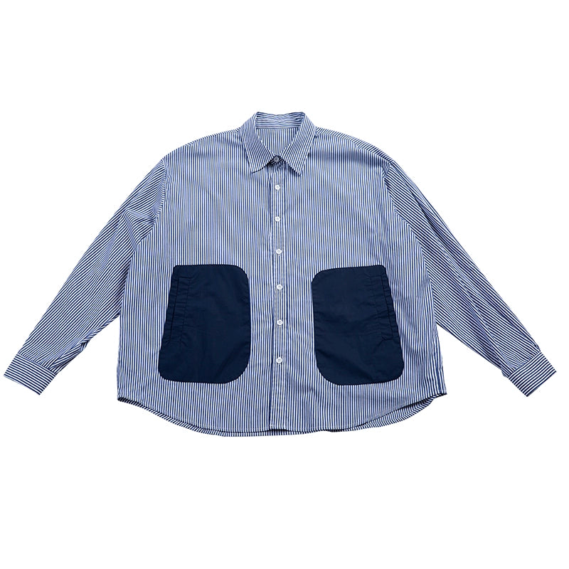 NOEARS Vintage Vertical Stripe Long Sleeve Shirt