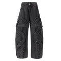NOMANIAI Heavy Industries Raw Fringed Loose Straight Jeans