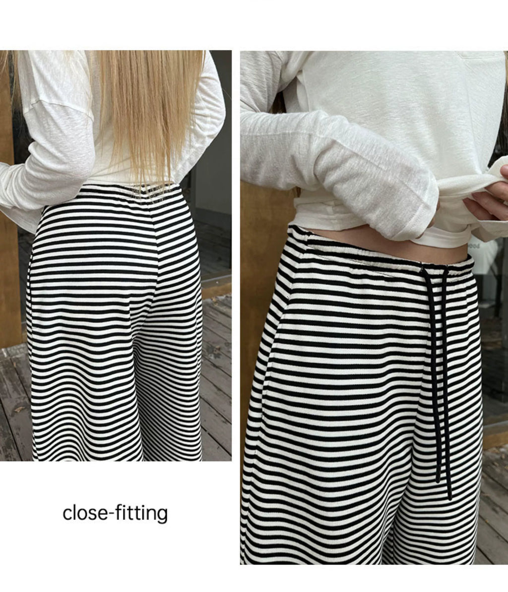 Audwyn Striped Scimitar Drawstring Sweatpants