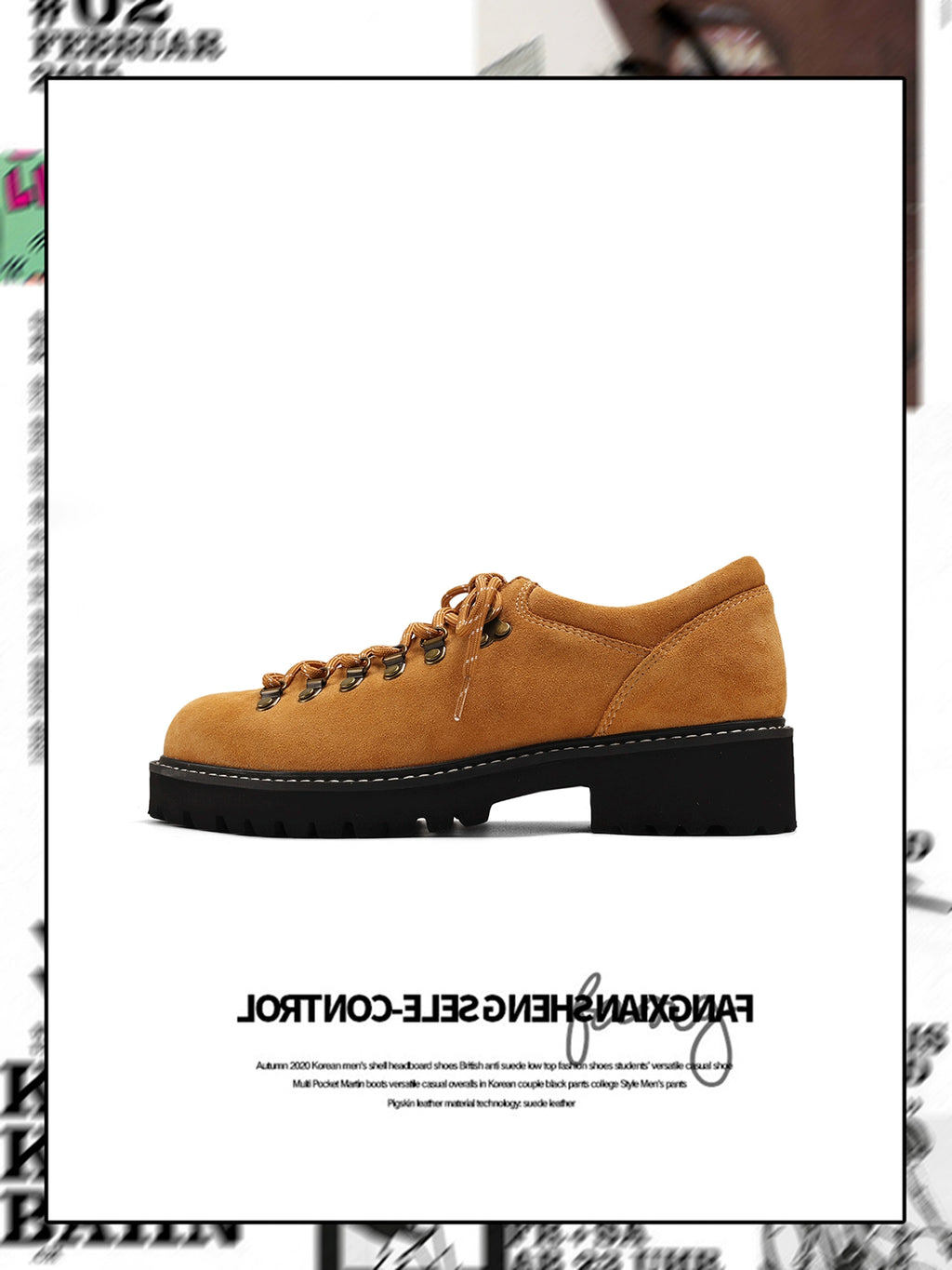 FANGSANHUO Retro Low-top Workwear Shoes