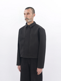 ETHEREAL PRODUCTION Lapel Wide Front Shoulder Leather Jacket