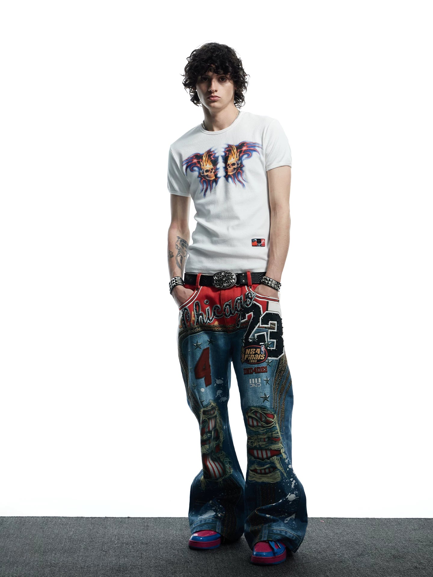 DND4DES Tight Stretch Skull Print Tee