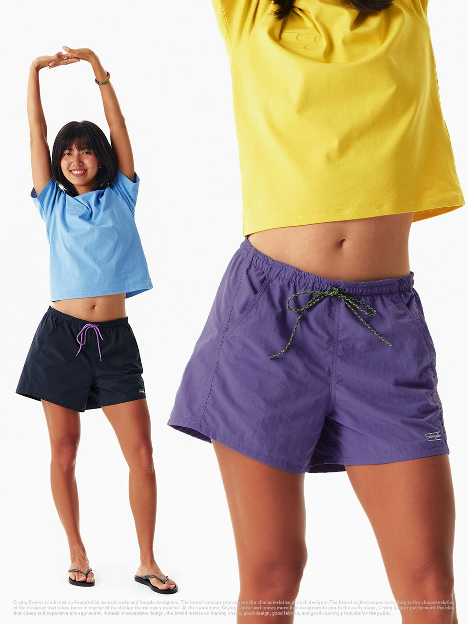 CryingCenter But Knee Rainbow Candy Beach Pants