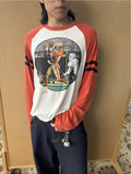InsGale Contrast Vintage Splicing Shoulder Sleeve Long Sleeve
