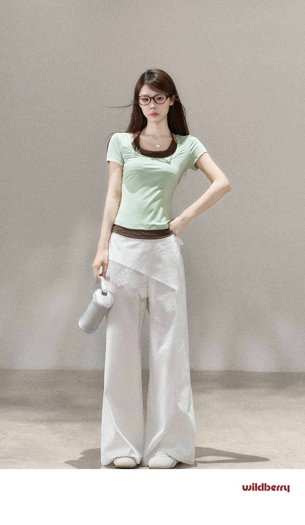 Wildberry High Waist Casual Fart Curtain Pants
