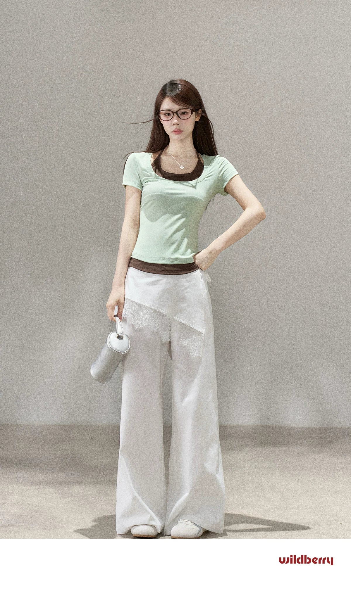 Wildberry High Waist Casual Fart Curtain Pants