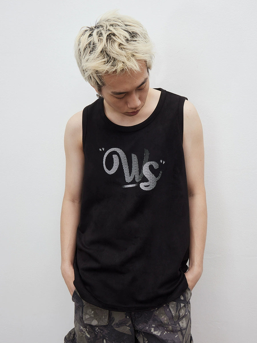 NICEBAD Gradual Change Letter Suede Vest