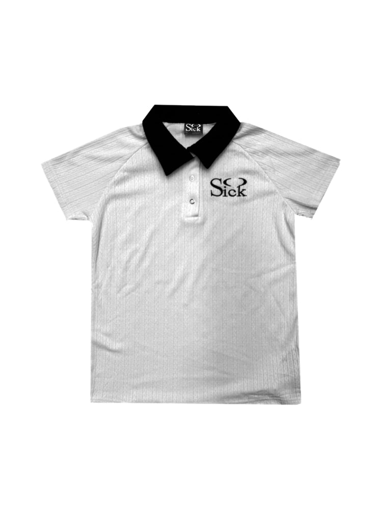 SoSick Metal Buckle Knitted Twist Embroidered POLO Shirt