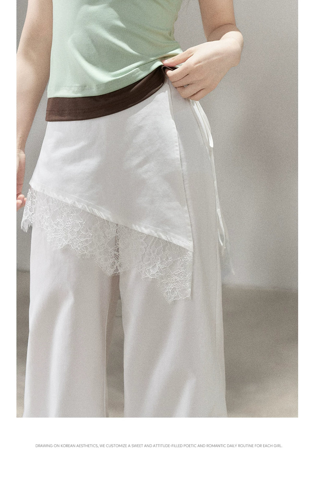 Wildberry High Waist Casual Fart Curtain Pants