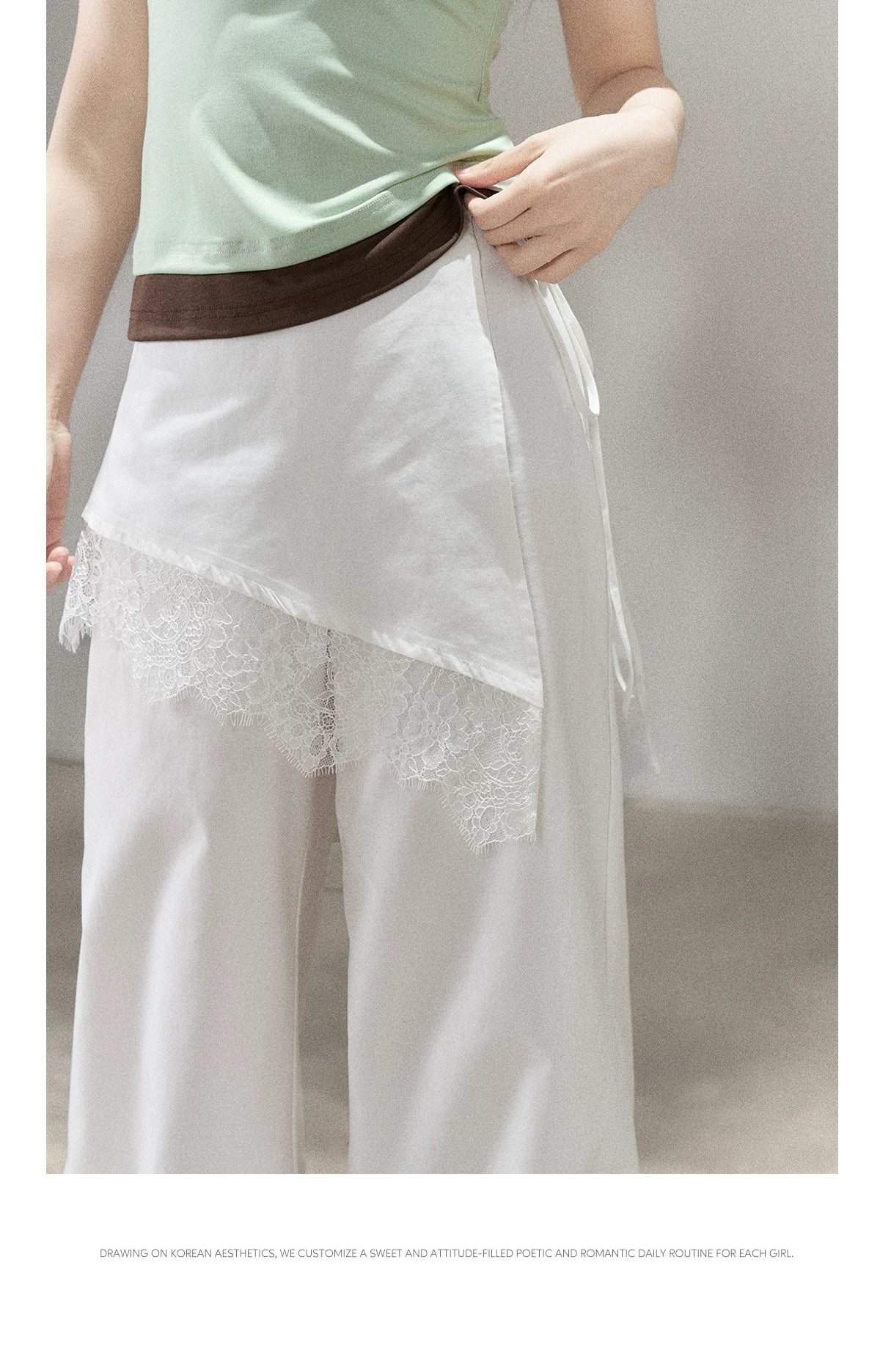 Wildberry High Waist Casual Fart Curtain Pants