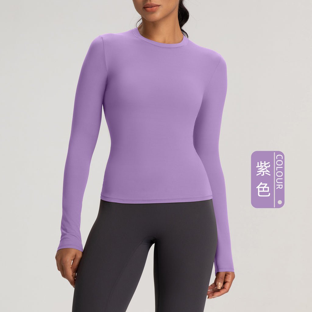 Athena Lulu High Stretch Crew Neck Sport Fitness Long Sleeve Top