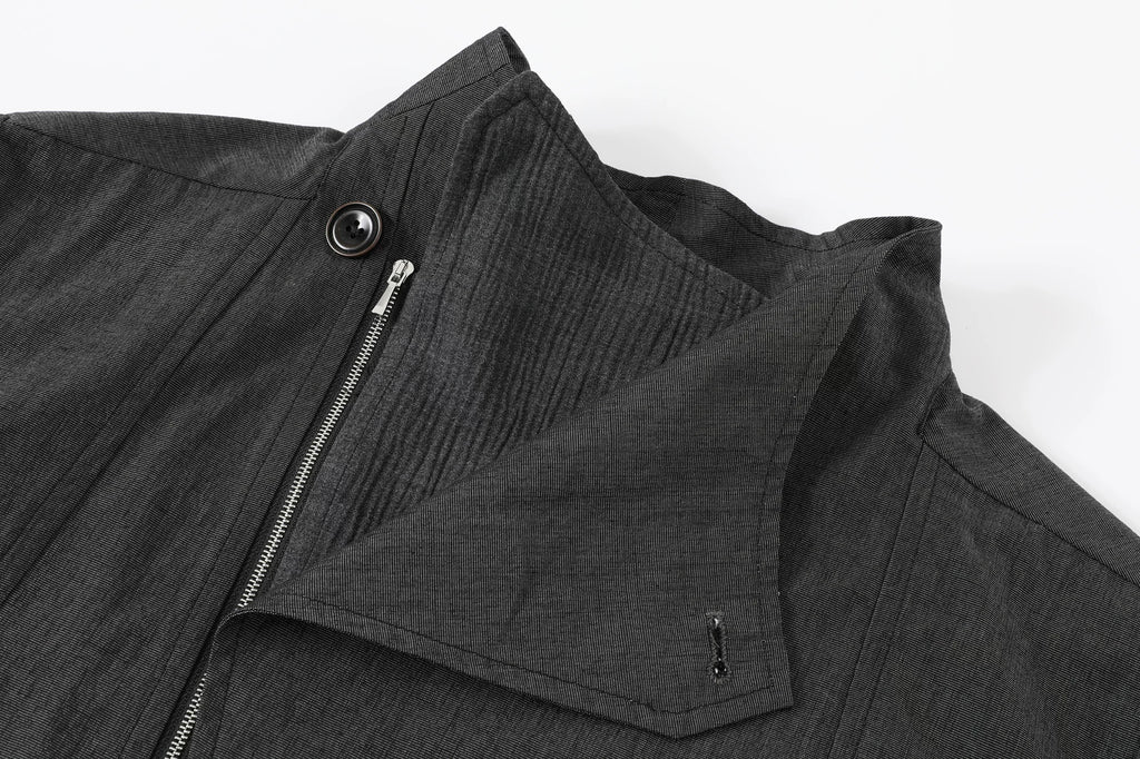 TAICHIISM Vintage Diagonal Placket Spliced Short-sleeved Shirt