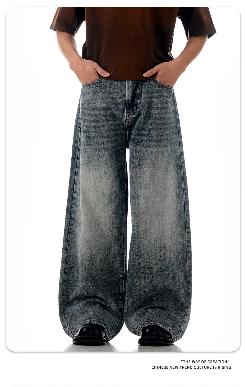 11KN Retro Loose Gradual Change Wear Three-dimensional Casual Pants