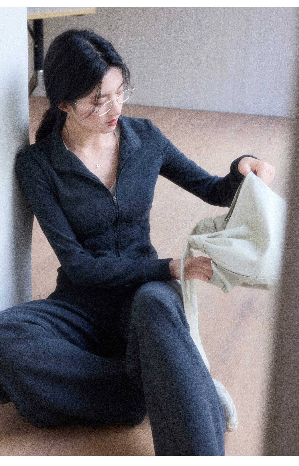 TYANG Stand-up Collar Sports and Leisure Slim Suit