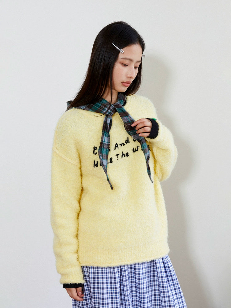 MoodLikeMe Plaid Shawl Headscarf Hat