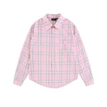 NICEBAD Contrasting Plaid Light Long-sleeved Shirt