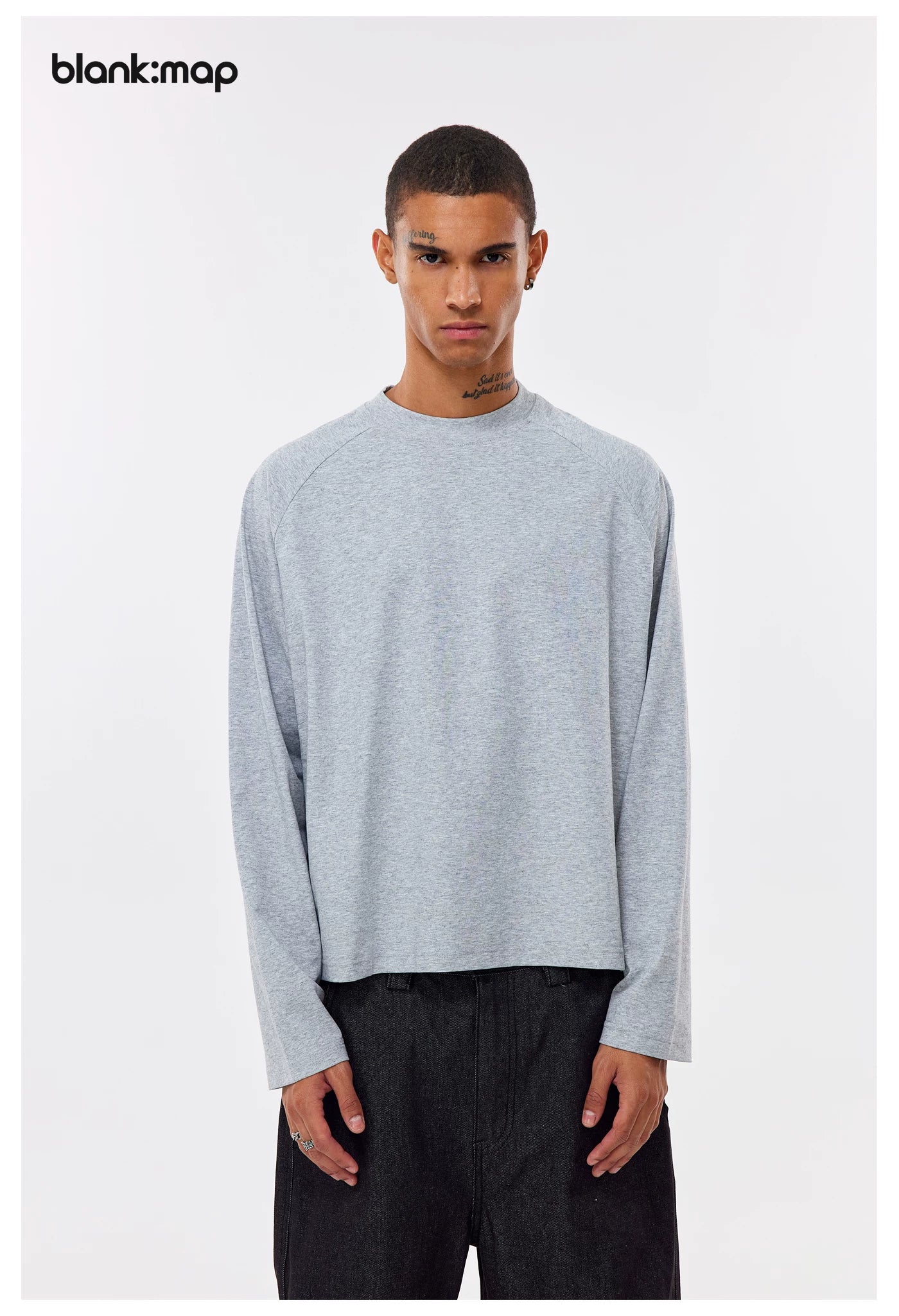 Blank Map Shoulder Comfortable Versatile Long Sleeve