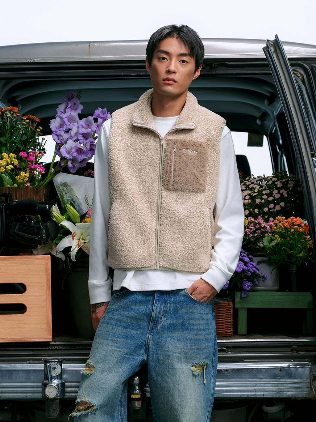 WHOOSIS Casual Embroidered Vest