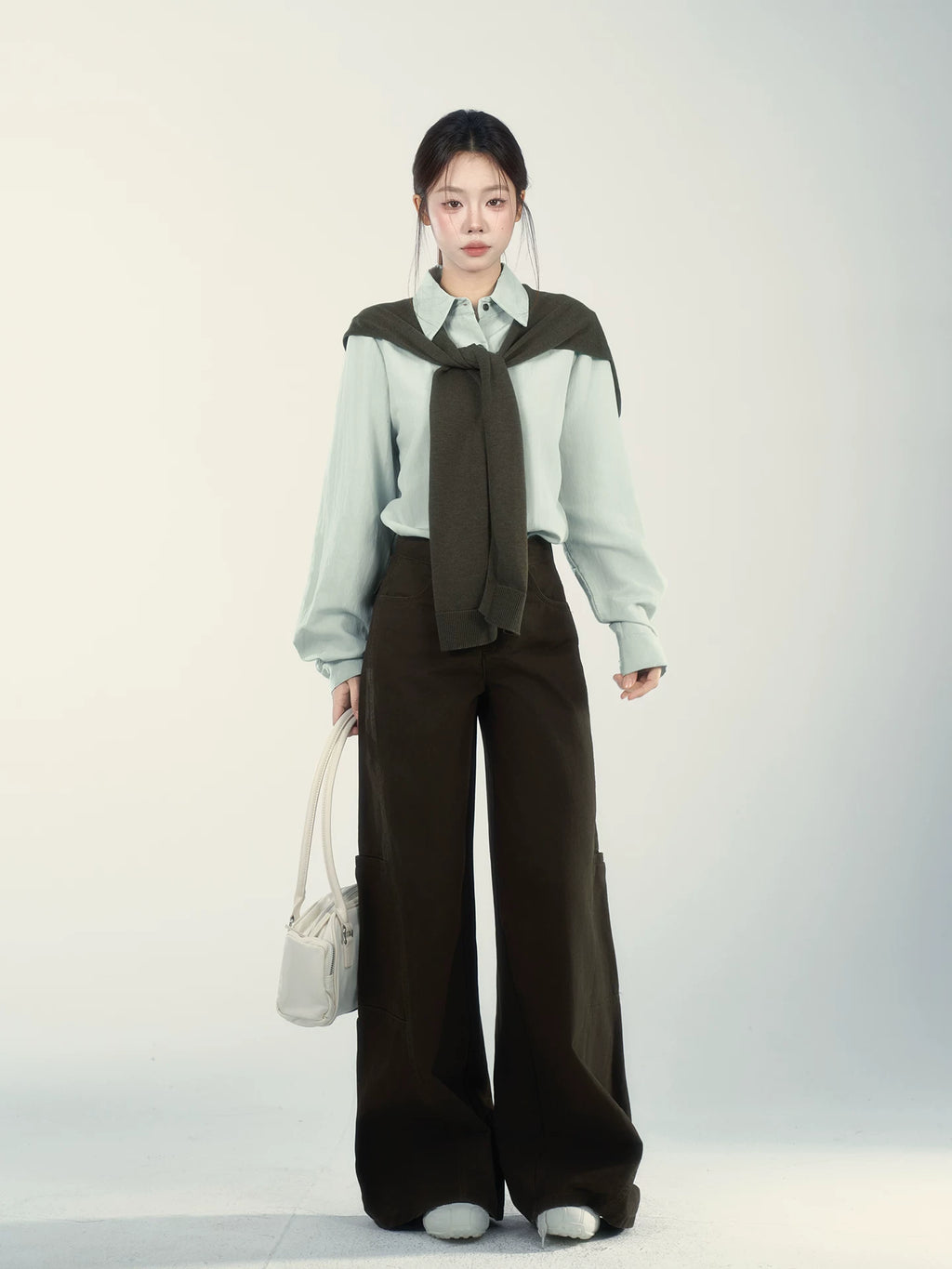 Wildberry High Waist Loose Versatile Wide Leg Casual Pants